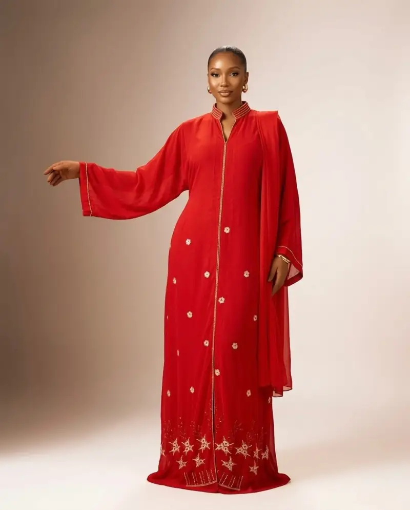Hadijat kaftan — Sheer chiffon